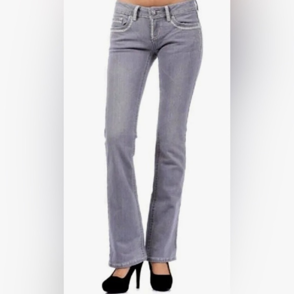 CLASH Jeans Junior WOMENS Denim Stretch Bootcut Straight Leg Pants size 9